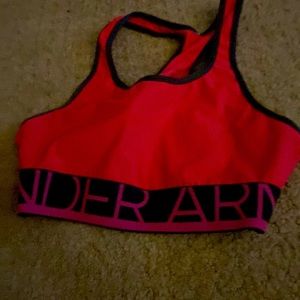 Hot pink under amour bra